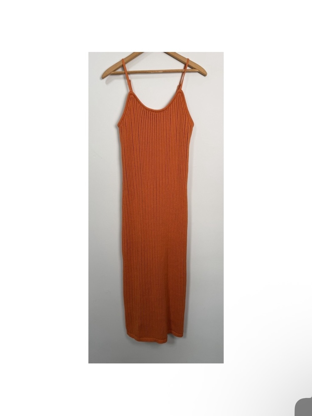 NWT Freshman 1996 Orange Brown MIDI Sweater Knit Dress in size XL